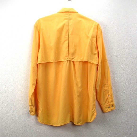 Columbia Long Sleeve PFG Shirt Size Large Color Yellow Gently Used Condition - Picture 3 of 4
